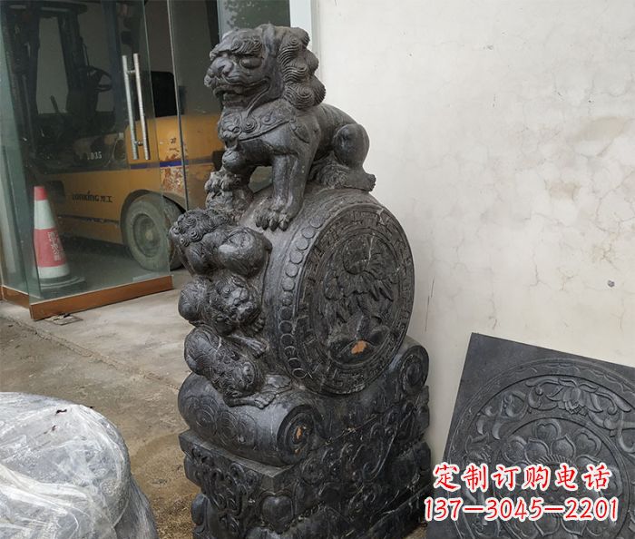 合肥狮子抱鼓石雕刻门墩