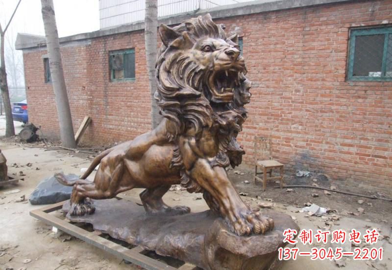合肥狮子动物铜雕