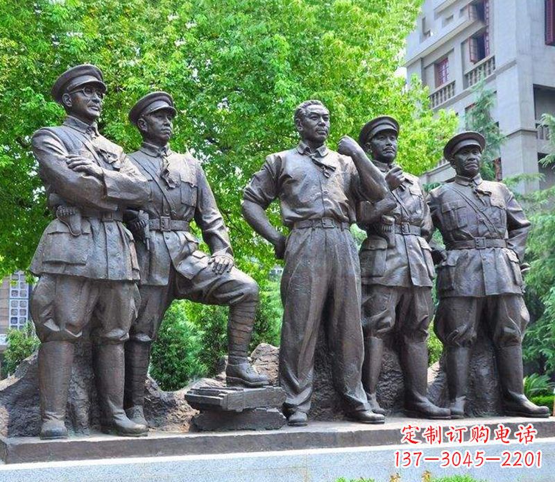 合肥名人元帅铜雕,让你永久记住他们