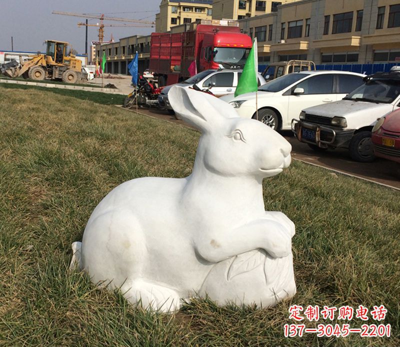 合肥精美兔子石雕精品,点缀家居美景