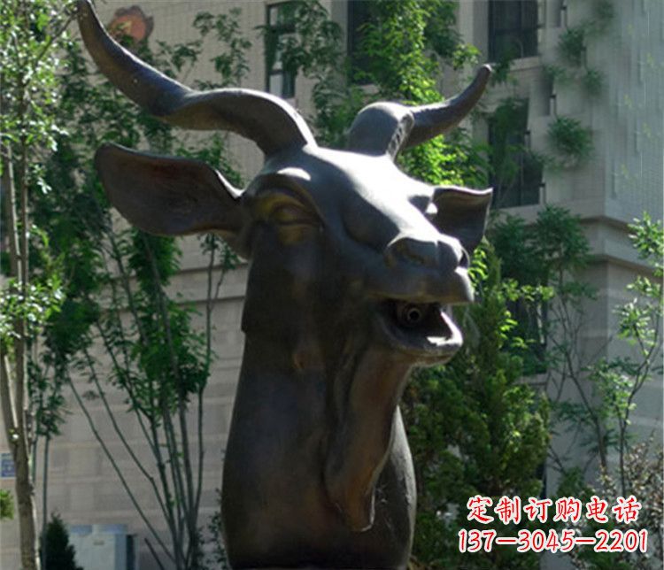合肥十二生肖铜雕羊首饰