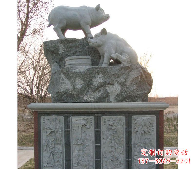 合肥十二生肖猪石雕——质地原生态传承千年文化