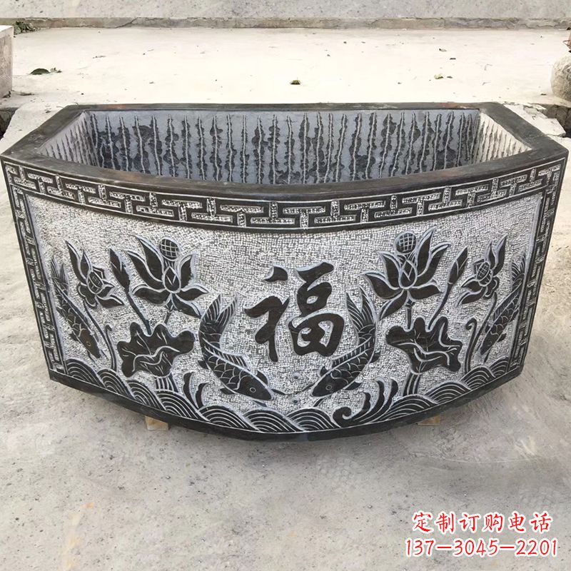 合肥欣赏自然美景,石槽养鱼缸静谧雕塑