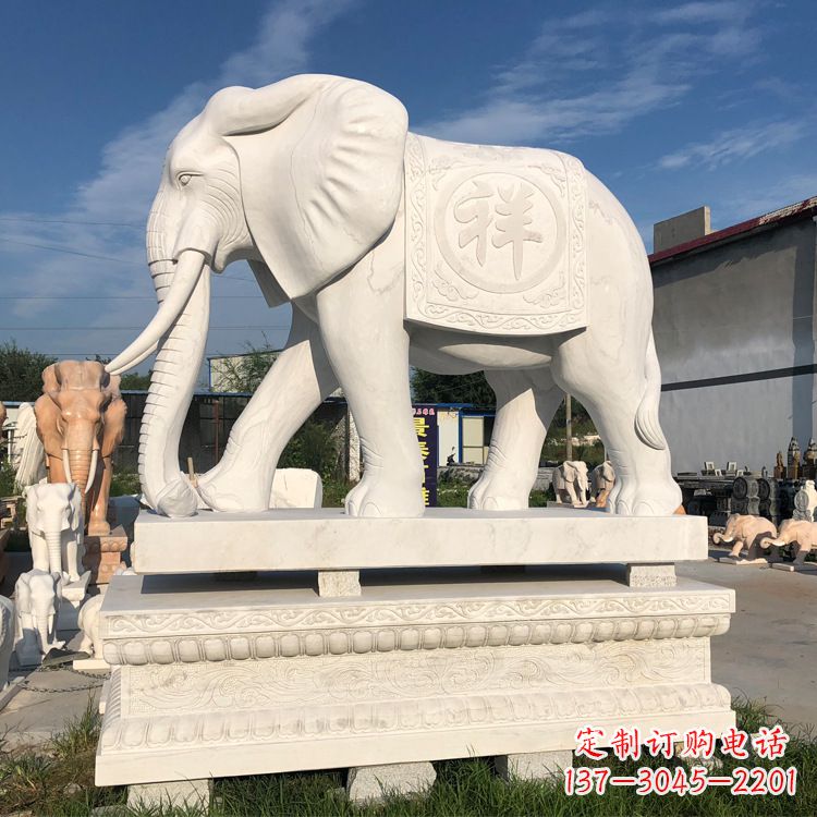 合肥现代工艺石雕大象雕塑