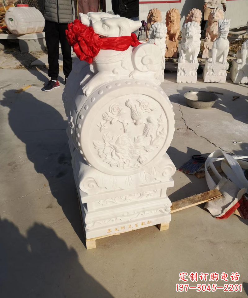 合肥中领雕塑出品:石雕招财大象雕塑