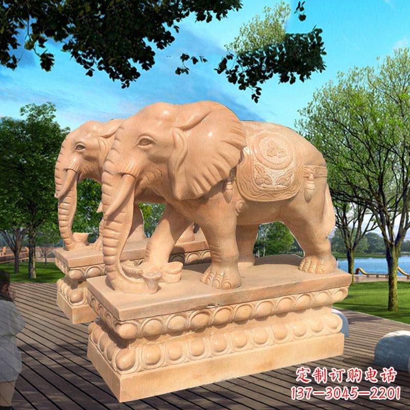 合肥多色大象塑像,艺术雕刻体现彩色生活
