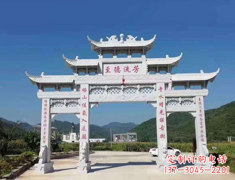 合肥匠心制作,精致牌坊雕塑