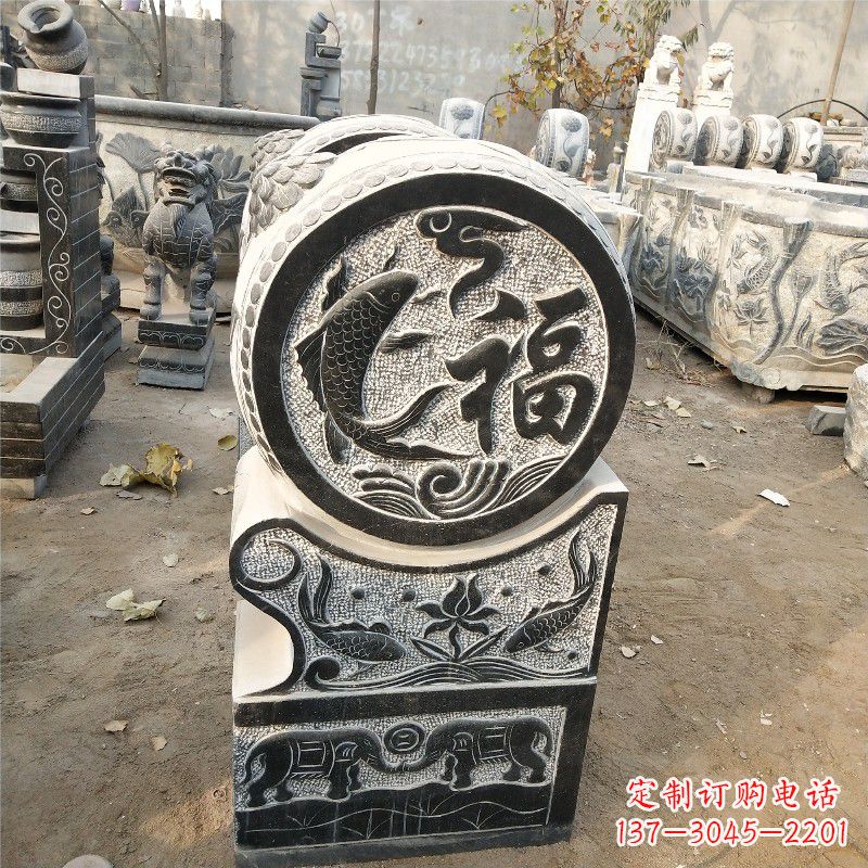 合肥一流仿古抱鼓门墩石雕塑
