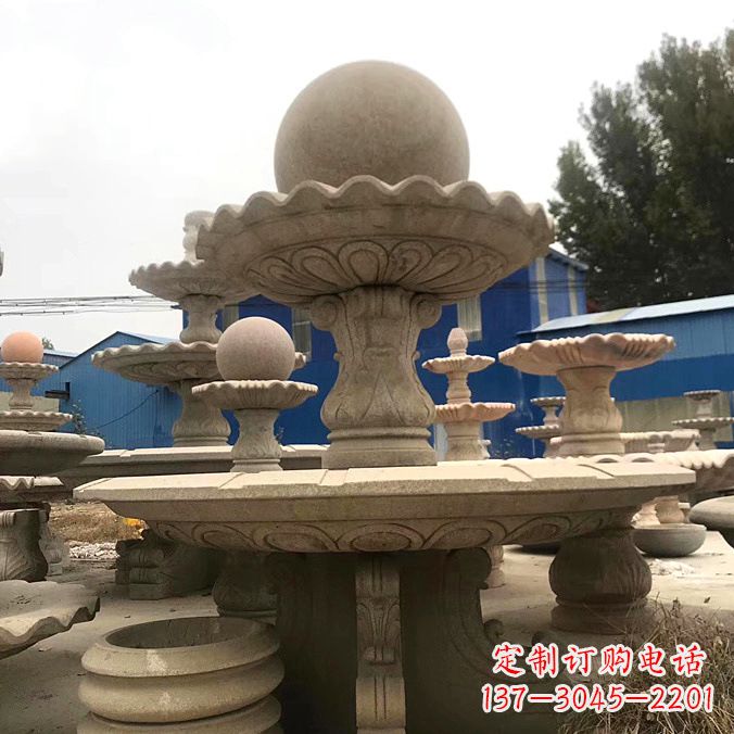 合肥拥有祥和之美的玉石风水球雕塑