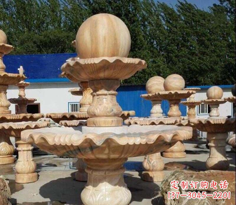 合肥中领雕塑:英伦风格的玉石风水球雕塑