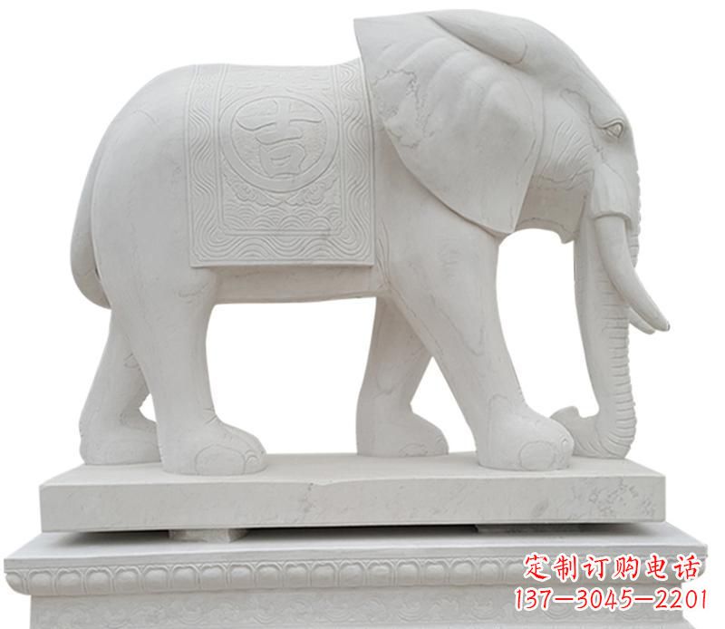 合肥石雕公园立式大象雕塑