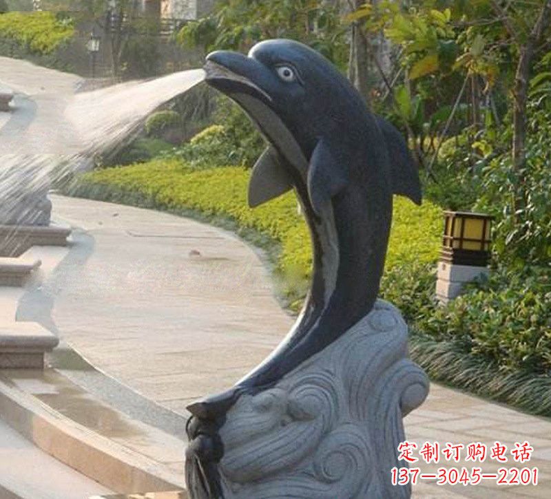 合肥石雕公园喷水海豚