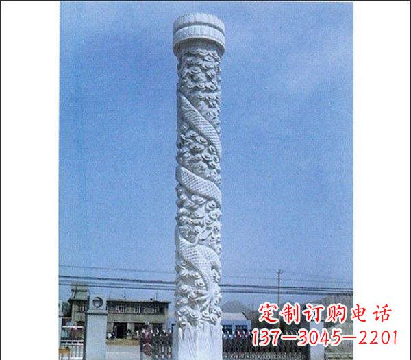 合肥中领雕塑厂家-优质定制龙柱石雕