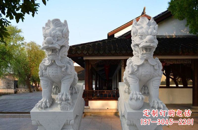 合肥精美汉白玉麒麟雕塑