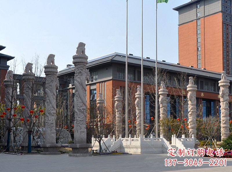 合肥石雕华表柱-企业政务部门广场景观装饰柱