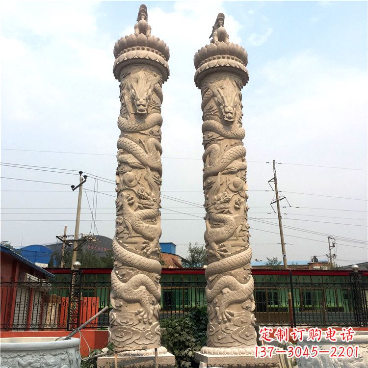 合肥石雕华表盘龙柱,雕塑工艺的精美展示