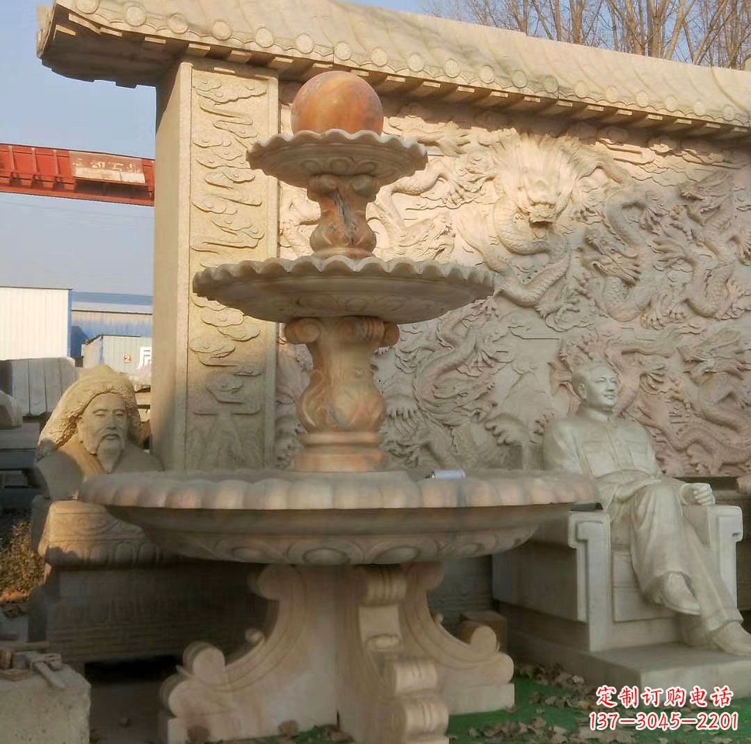 合肥中领雕塑精美石雕喷泉雕塑,是一款独特的雕…