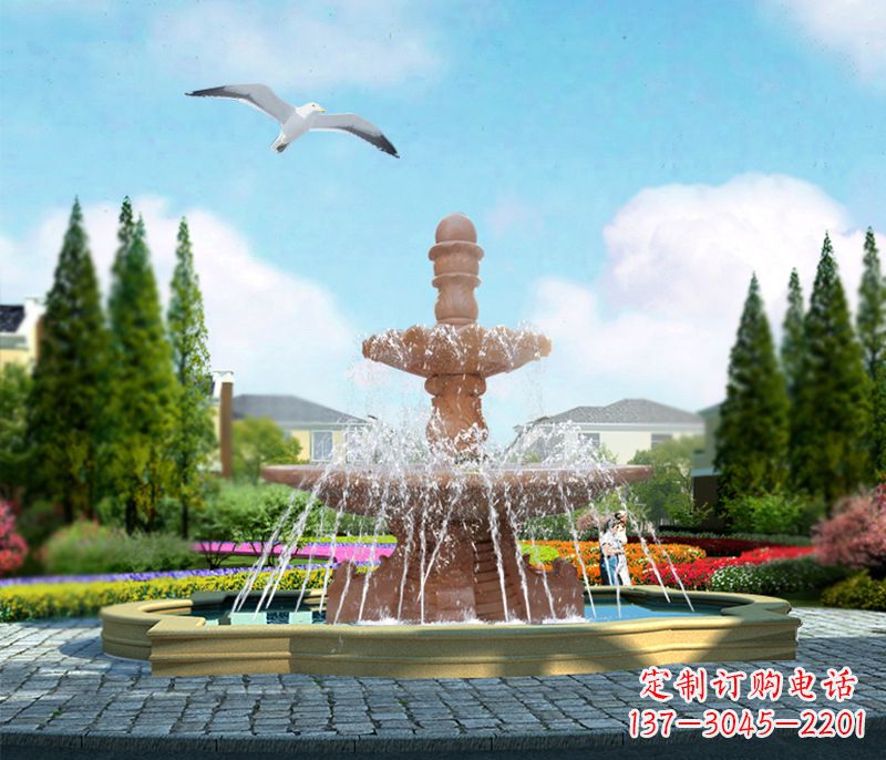 合肥石雕流水招财喷泉雕塑,让你迎接财运来临