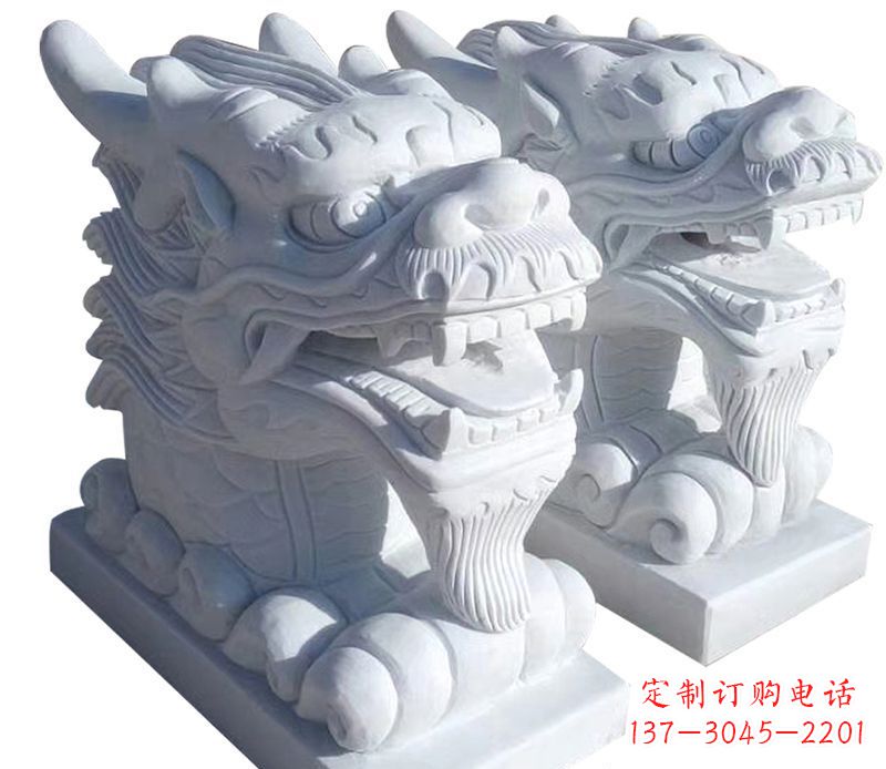 合肥精致石雕龙头雕塑,打造建筑雕塑景观
