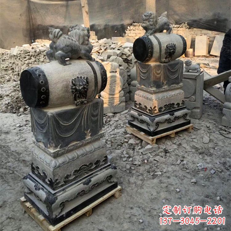 合肥定制大象雕塑石雕门墩,传承中国古典文化