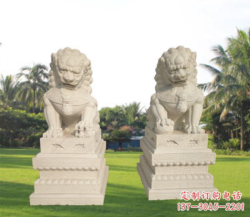 合肥狮子雕塑增添华贵气息