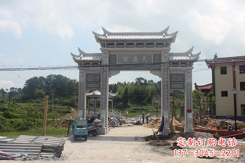 合肥中领雕塑:牌坊浮雕墙仿古雕塑工艺