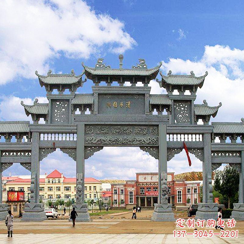 合肥石雕牌坊-专业牌楼雕塑定制