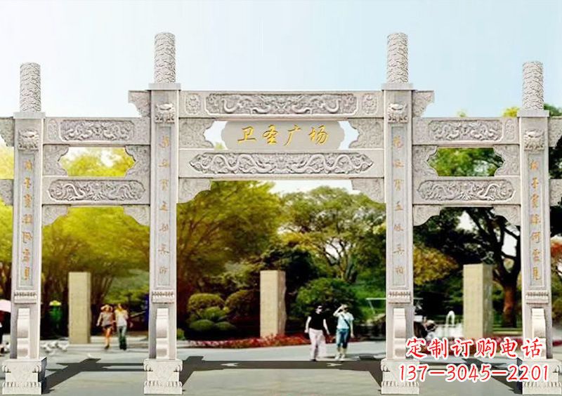 合肥石雕牌坊雕塑,尊贵而独特
