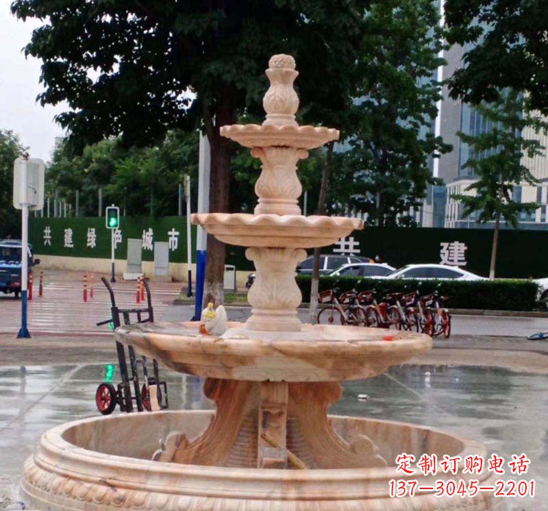 合肥石雕喷泉钵，非凡水景体验