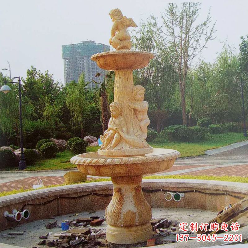 合肥石雕喷泉龙头——美观优雅的水景定制