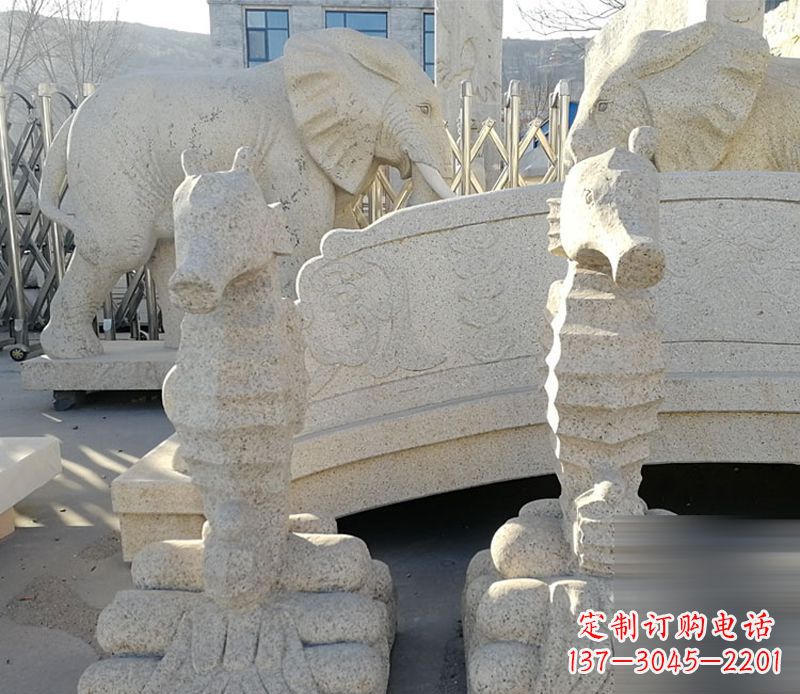 合肥中领雕塑海马石雕静谧可爱