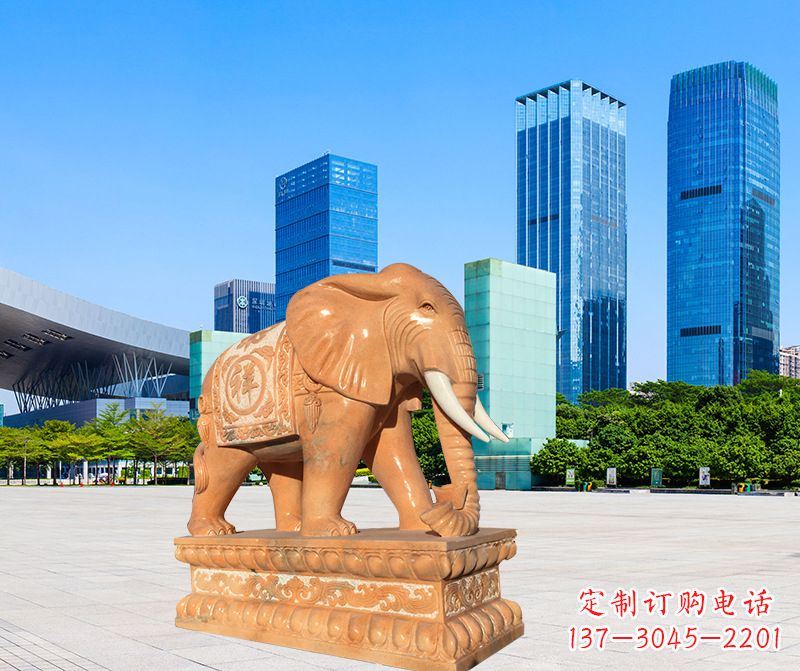 合肥大象雕塑,现代大象喷水雕塑,营造雅致优雅氛围