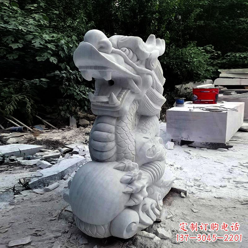 合肥精美石雕龙首喷水雕塑