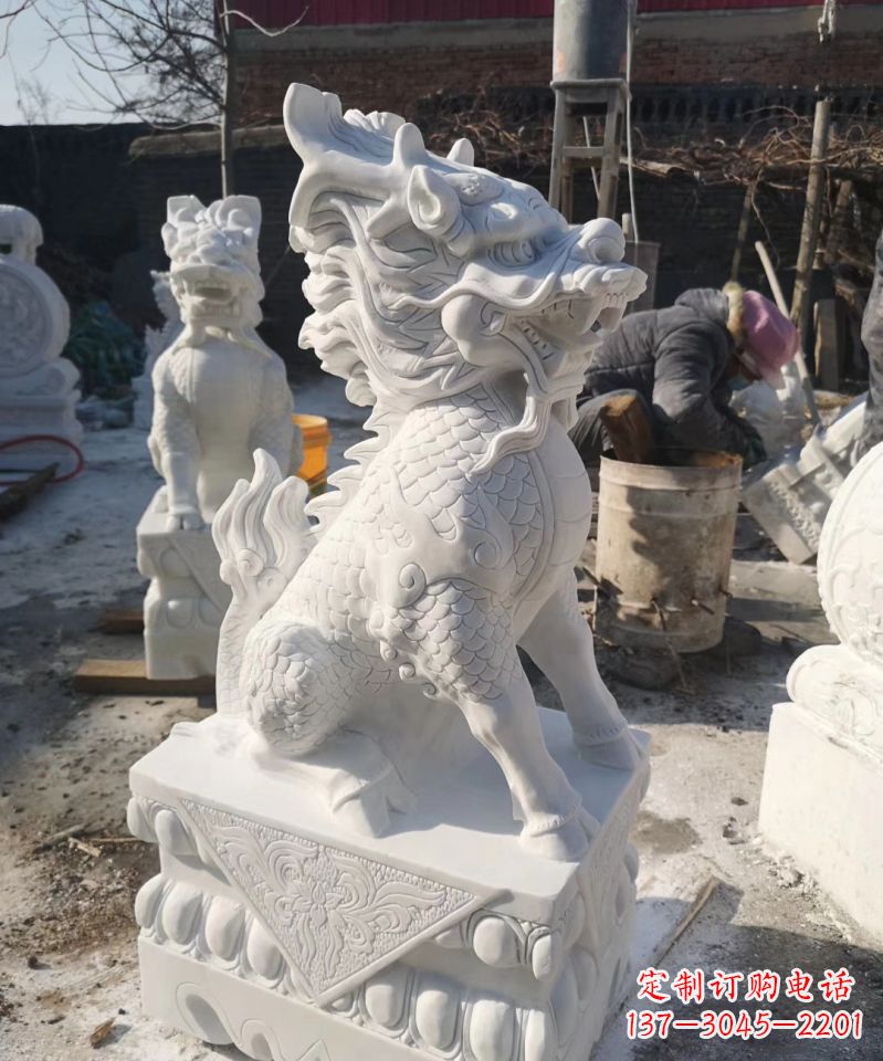 合肥石雕麒麟神兽招财动物雕塑