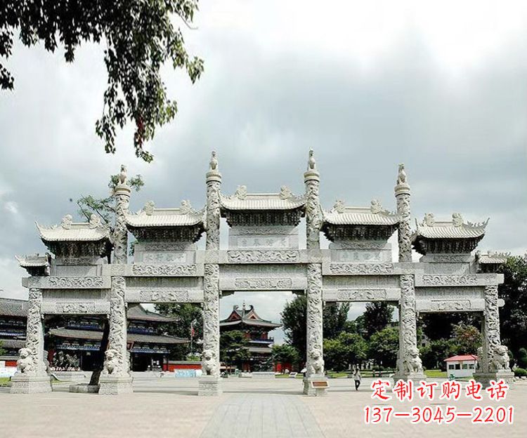 合肥石雕五门牌坊