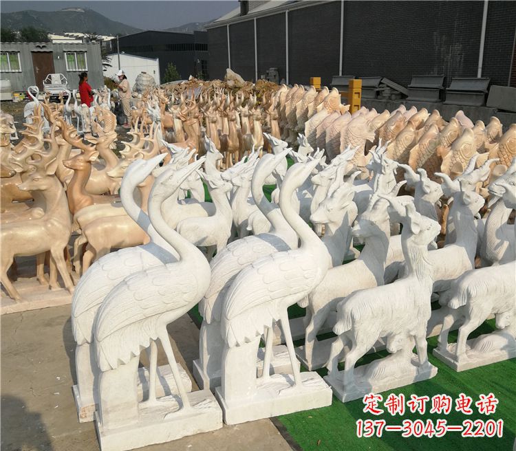 合肥石雕仙鹤雕塑