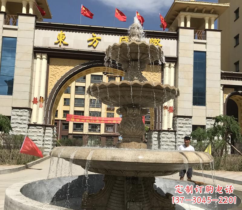 合肥石雕小区大型喷泉雕塑