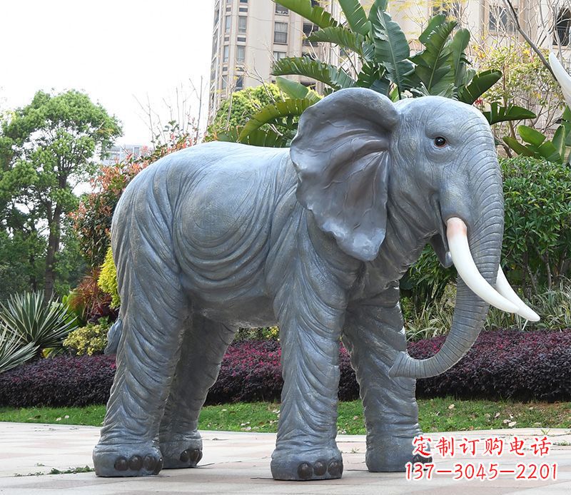 合肥石雕小区动物大象