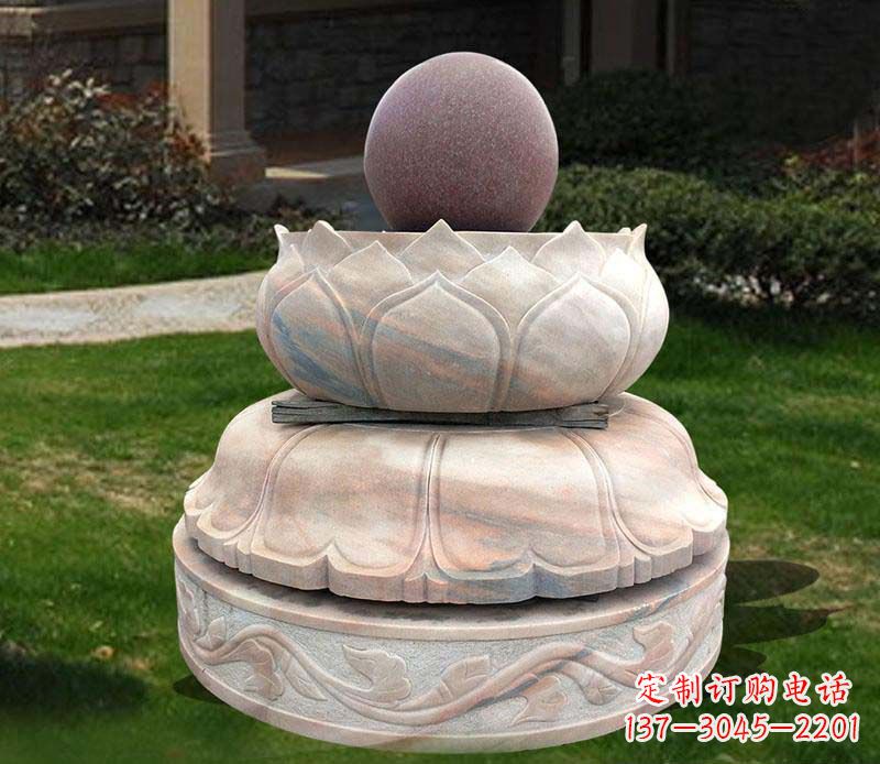 合肥石雕小区风水球雕塑