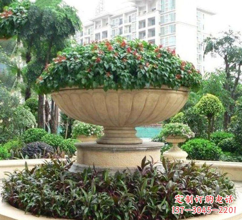 合肥石雕小区花盆