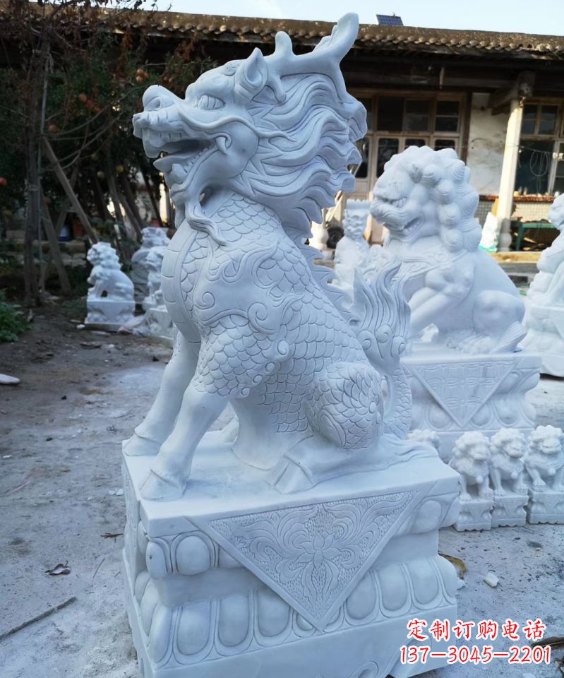 合肥石雕镇宅麒麟动物雕塑