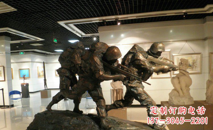 合肥士兵突击战士铜雕