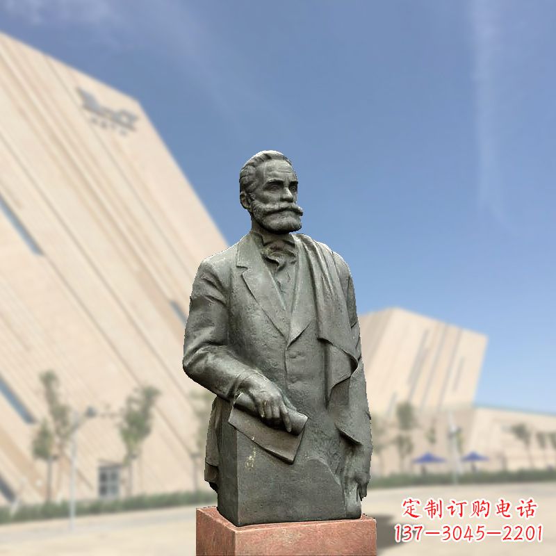 合肥世界名人“黄色炸药”的发明者诺贝尔半身像雕塑