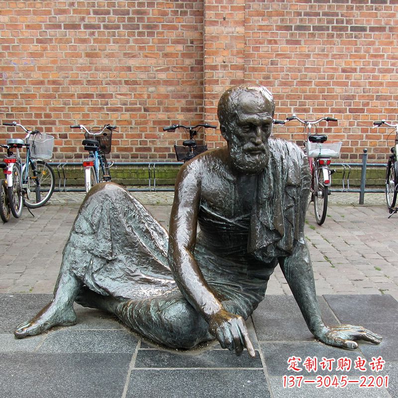 合肥世界名人古希腊著名物理学家阿基米德铜雕塑像广场人物雕塑
