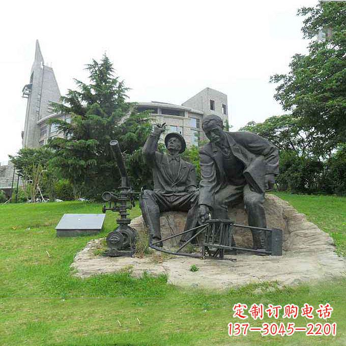 合肥世界名人美国著名发明家莱特兄弟公园名人雕塑