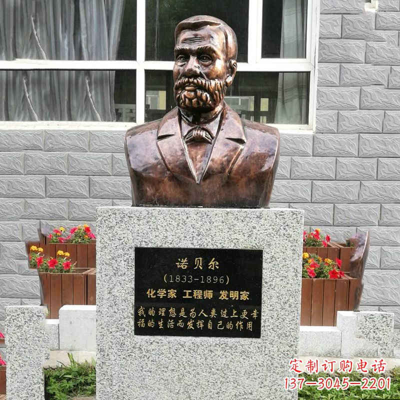 合肥世界名人诺贝尔铜雕头像
