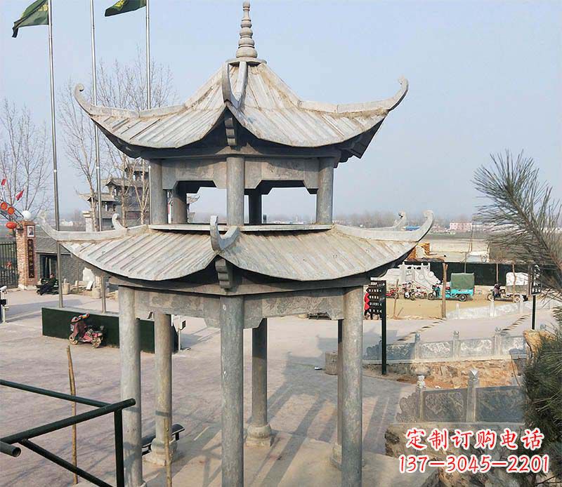 合肥双层户外凉亭石雕