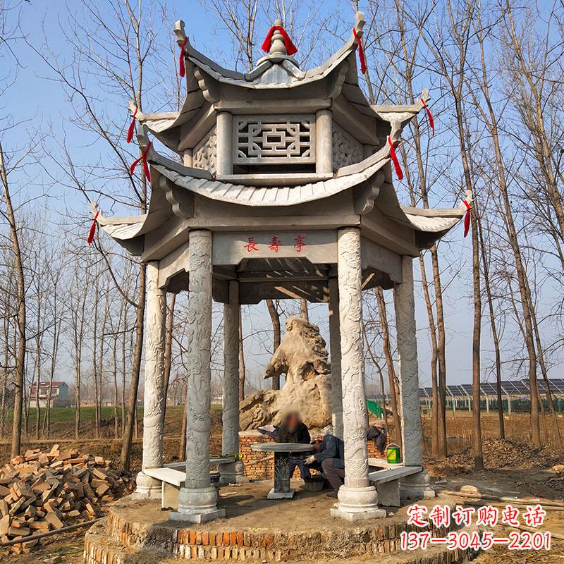合肥双层六角石凉亭
