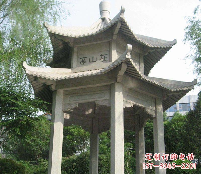 合肥双层石凉亭石雕