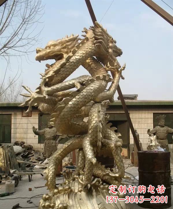合肥双龙铜雕